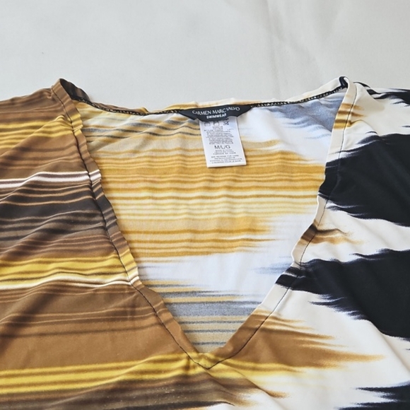 Carmen Marc Valvo Deco Zig Zag Kimono Swim Cover-Up - Picture 8 of 11